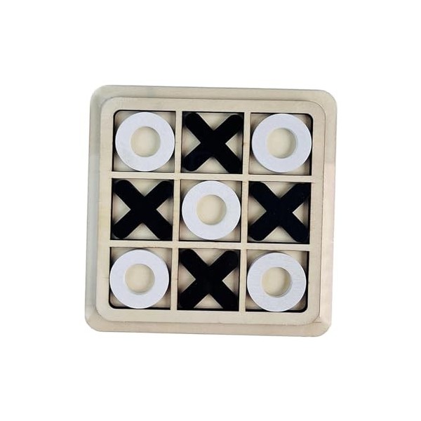 Baoblaze Jeu de Société en Bois Tic TAC Toe, Jouet de Table XO, Cadeaux Uniques pour Enfants, Divertissements, Activités Noct