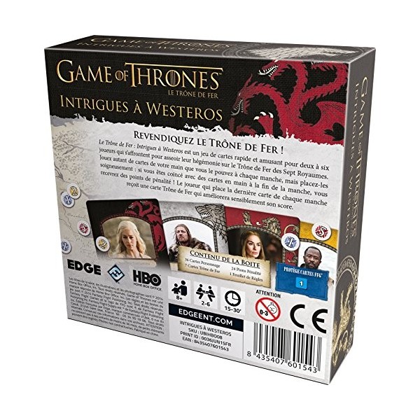 Edge | Game of Thrones Le Trône de fer : Intrigues à Westeros | Jeu de société | À partir de 8 ans | 2 à 6 joueurs | 15 à 30 