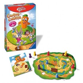 Ravensburger - Croque Carotte - Jeu de société de parcours rigolo - Enfants et Parents - Format de boîte compact - De 2 à 4 J