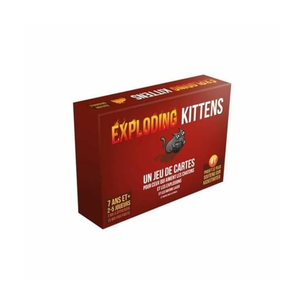 Asmodee- Exploding Kittens : Édition Jeu de société | A partir de : 7 Ans | 2 Joueurs | Temps :15 Min, EKIEK09FR, Taille uniq
