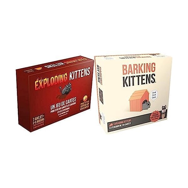 Asmodee- Exploding Kittens : Édition Jeu de société | A partir de : 7 Ans | 2 Joueurs | Temps :15 Min, EKIEK09FR, Taille uniq