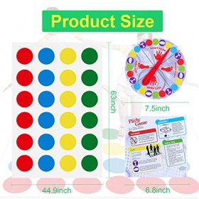 YDMAJF Twister Jeux, Twister Géant Convient aux Enfants de Plus de 6 Ans ou aux Adultes, Jeu de Societe Fun dequilibre, Tapi