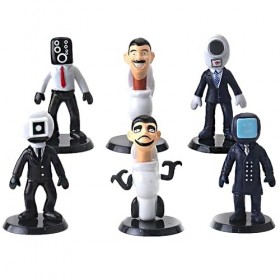 UZSXHJ 6Pcs Figurines Jouets, Ensemble De Figurines De Toilette, Jeu De Mini-Figurines pour Enfants, Jouets Créatifs De Modél