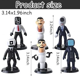 UZSXHJ 6Pcs Figurines Jouets, Ensemble De Figurines De Toilette, Jeu De Mini-Figurines pour Enfants, Jouets Créatifs De Modél