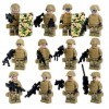 CLIUNT Lot de 12 Figurines Militaires de larmée, Mini Figurines de Blocs de Construction Militaires, Mini Figurines de Polic