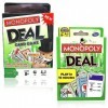 Ksopsdey Jeu de Cartes Monopoly, Monopoly Deal, Jeu de Plateau pour Enfants, 2pcs Jeux de Cartes Monopoly Jeu de Societe Deal