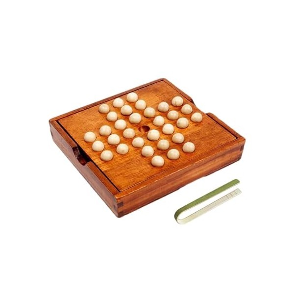 Jeu de société classique en marbre - Jeu de société en bois - Double face  peint 6 et 4 joueurs jeu de société accéléré avec 36 billes 6 dés