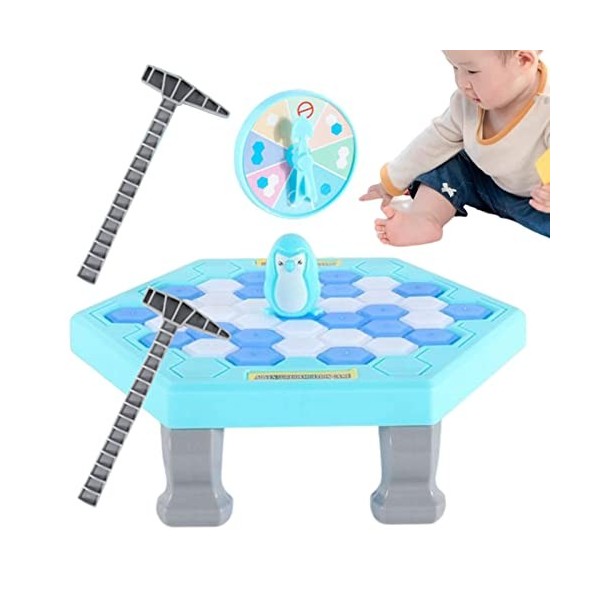 Suphyee Glace Pingouin | Jeu éducatif bris Blocs Glace | Jeux société congelés Mini société Piège à Pingouins pour Enfants Fr