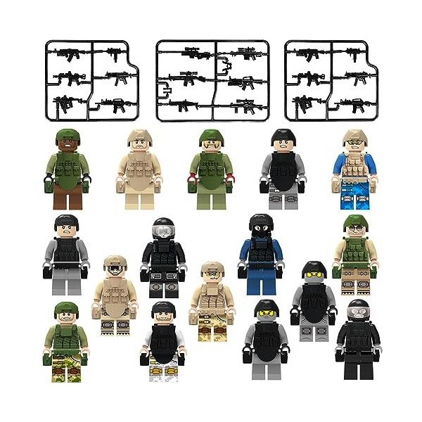 Ksopsdey Figurine dAction Jouet De Soldats Avec Arme,Forces Spéciales Jouet De Soldats Pour Enfants Cadeau De Jeu De Rôle 16