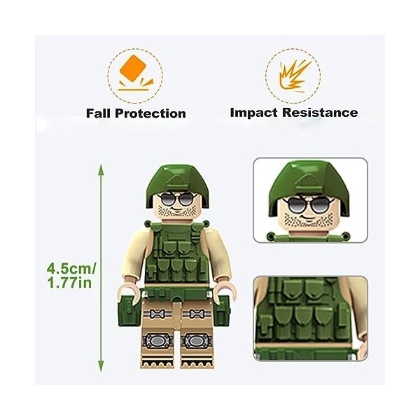 Ksopsdey Figurine dAction Jouet De Soldats Avec Arme,Forces Spéciales Jouet De Soldats Pour Enfants Cadeau De Jeu De Rôle 16