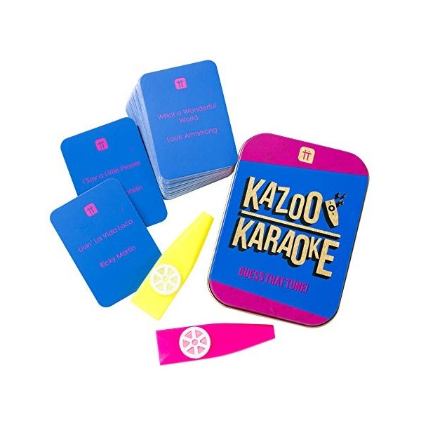 Talking Tables Christmas Xmas Kazoo Karaoke Party Game Music Trivia Cards Family Fun 2+ Players