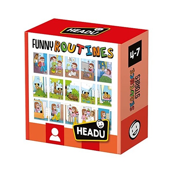 Headu- Funny Routines Jeu éducatif Travel, MU51319, Multicolore