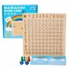 Joyivike Jeux De Plateau Table De Multiplication en Bois, Montessori Mathématique Jeu De Cartes De Multiplication, Jeu De Soc