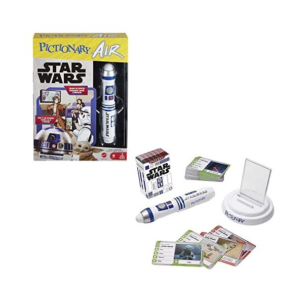 Pictionary Air Spécial Star Wars, jeu de société pour toute la famille, jeu d’ambiance, avec Dessin avec indices en français,