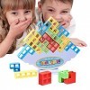 48 Pcs Tetra Tower Jeu Balance Stacking Blocks Jeu, Balance Stacking Blocks Party Game, Construction Jouets Puzzle Jeu Sociét