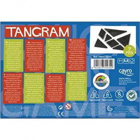 Cayro - Tangram - + 7 Ans - Coffret Plastique - Jeu de société éducatif pour Enfants et Adultes - 7 Tans et 1 Livre illustré 