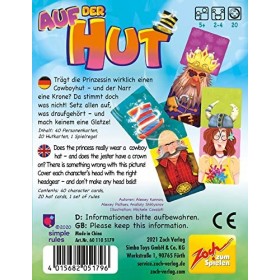 Zoch Jeu de Cartes Qui met Le Chapeau approprié à chacun pour 2 à 4 Joueurs à partir de 5 Ans, 601105179