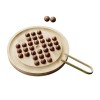 Folpus Peg Solitaire jeu de société stratégie jeu de société décor de bureau avec 32 chevilles jeu de société Solo, Bois Peti