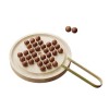Folpus Peg Solitaire jeu de société stratégie jeu de société décor de bureau avec 32 chevilles jeu de société Solo, Bois Peti