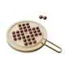 Folpus Peg Solitaire jeu de société stratégie jeu de société décor de bureau avec 32 chevilles jeu de société Solo, Bois Peti