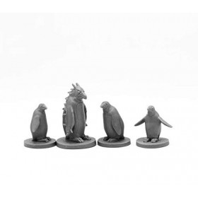 Pechetruite 1 x Penguin Attack Pack - Reaper Bones Figurine pour Jeux de Roles Plateau - 44104