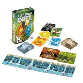 Cayro - Elemental Duel - + 6 Ans - Jeu de société pour Enfants et Adultes - Jouez avec Les éléments de la Nature - Jeu de Car