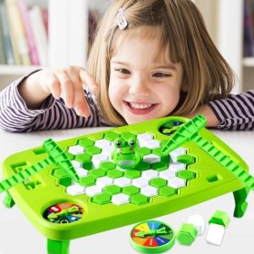 ZUREGO Jeu Brise-Glace pour Les,Enregistrer Frog Frog Trap Activer Le Jeu - Bloc de Frappe de Table de Puzzle, Jeu de Glace b