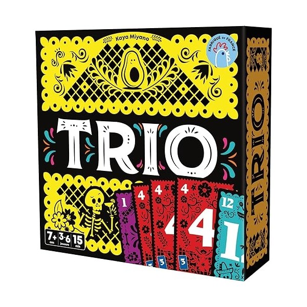 Asmodee Cocktail Games - TRIO - Jeux de Société - Jeux de Cartes - Made in France - Jeux Famille et Enfants dès 7 Ans - 3 à 6