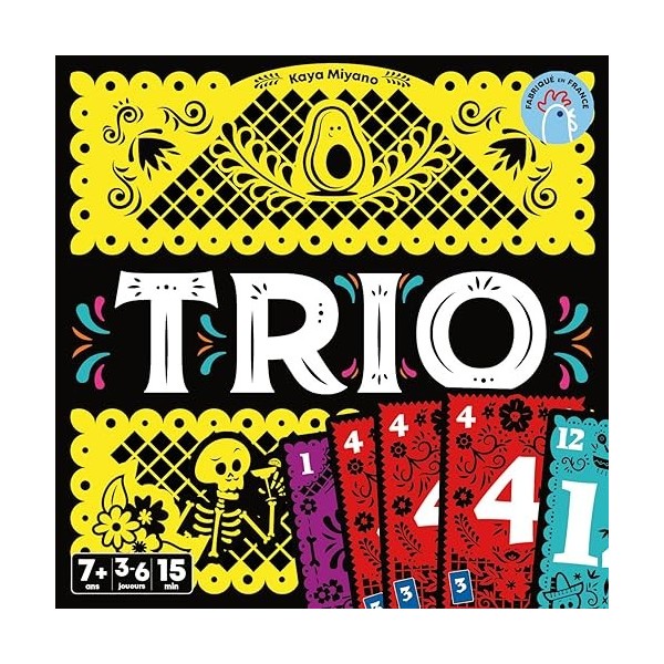 Asmodee Cocktail Games - TRIO - Jeux de Société - Jeux de Cartes - Made in France - Jeux Famille et Enfants dès 7 Ans - 3 à 6