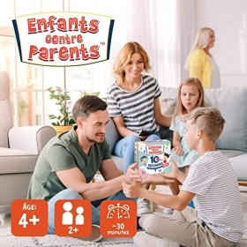 Enfants Contre Parents 10 Secondes Kids Familial Jeux de Société pour Enfants et Adultes Quiz Jeu de Cartes 4+