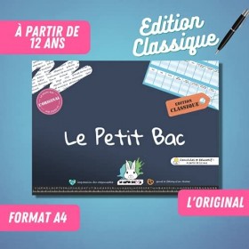 Le Lapin Sigma- Jeu du Petit BAC - Edition Classique - Bloc prêt à Jouer de 50 Pages - Jeu du baccalauréat