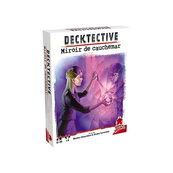 Super Meeple- Decktective 3-Miroir de Cauchemar Jeux de société, 3665361052623, Blanc, Poche