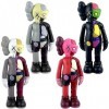 4pcs Pvc Kaws Figurine, Anime Mini Figure Set, Statue Collection ModèLe PoupéEs, DéCorations De GâTeau DAnniversaire Pour En