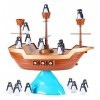 Jouet empilable déquilibre - Jeu de famille, jouet de jeu déquilibre avec conception de pingouin de bateau de pirate | Jeu 