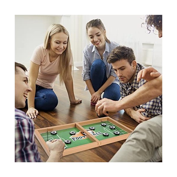 plateau rapipliable Paced Puck Sling Foosball Slingshot avec 10 palets société interactif parent-enfant pour soirée jeu en fa