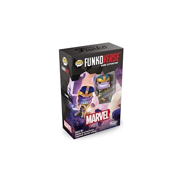 FUNKO GAMES Funkoverse : Marvel 101 Lot de 1 - Thanos - 7,6 cm Pop! - Jeu de société de stratégie léger pour Enfants et Adult