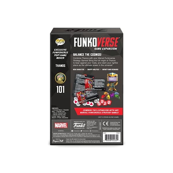 FUNKO GAMES Funkoverse : Marvel 101 Lot de 1 - Thanos - 7,6 cm Pop! - Jeu de société de stratégie léger pour Enfants et Adult