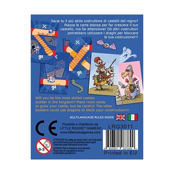 LITTLE ROCKET GAMES Castle Rooms Jeu de cartes Jeu de cartes Italien/Anglais