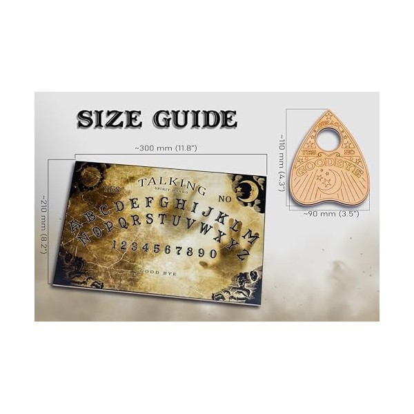Planche Ouija avec Planchette et Instructions détaillées pour la Communication avec Les Spires