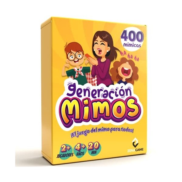 ZENAGAME Génération Mimes Jeu de société - Jeu dambiance - Famille - Jeu de mimes - pour Enfant et Adultes- Jeu de Cartes dè