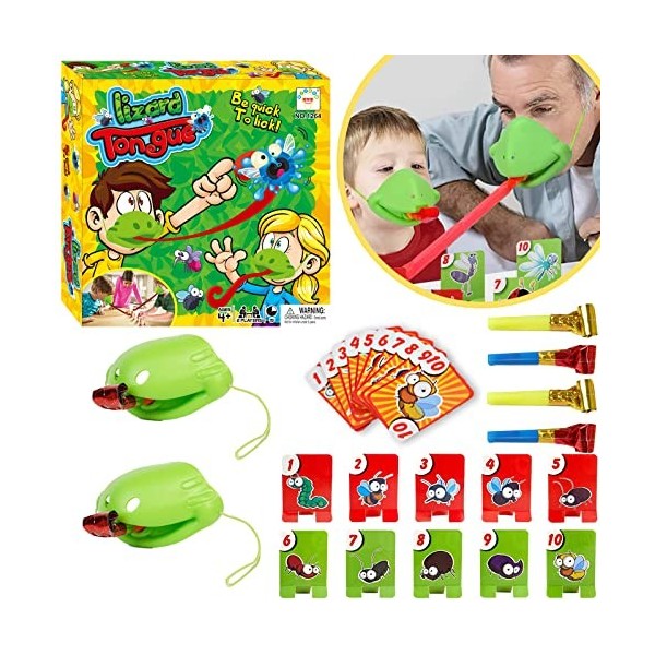 Tic Tac Langue, Darryy Langue de Caméléon, Jeu de Langue de Grenouille, Jouets de Bureau Amusants, Jouets Interactifs pour la