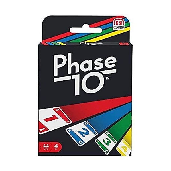 Mattel Games - Phase 10 jeu de cartes de style rami, jeu de société de 2 à 6 joueurs dès 7 ans