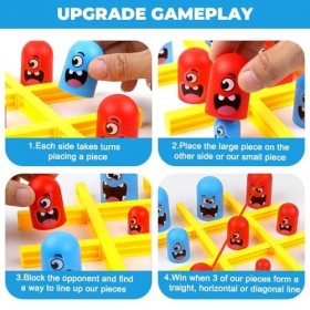 FENGQ Jeu Big Eat Small Tic Tac Toe, 2 Joueurs Jeu Tic Tac Toe Big Eat Small Game, Jeu de Tic Tac Toe, Family Game Jeux de Pl