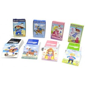 Jeu des 7 Familles - lot de 4 jeux : Princesses, Fées, Pirates, Chevaliers
