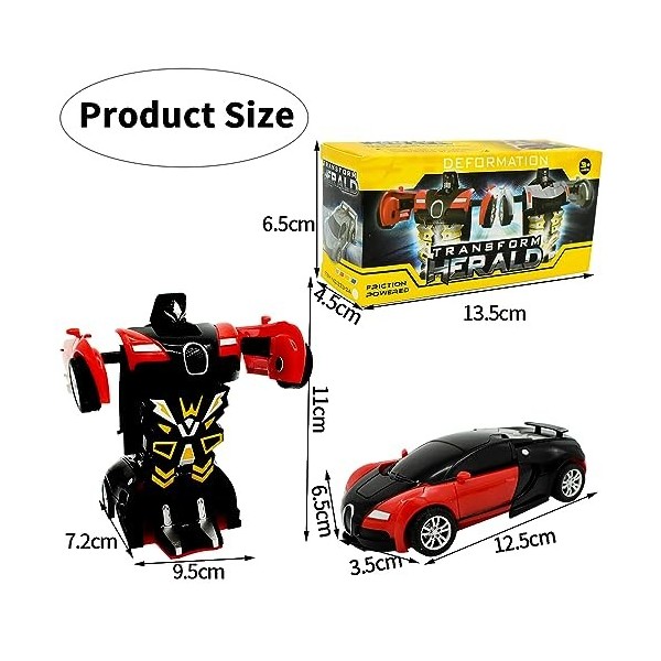 IQEPXTGO Transformers Jouets Transformers Robot Automobile déformé Transformers 2 en 1 Voiture Robot Jouets Action Figure Min
