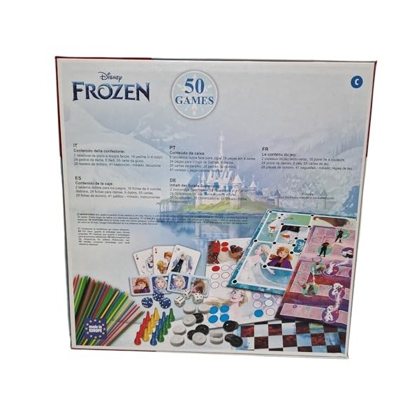 Trefl Disney Frozen/La Reine des Neiges - Collection de Jeux de 50 Jeux différents,Jeux Communautaires,Jeux de Société pour E