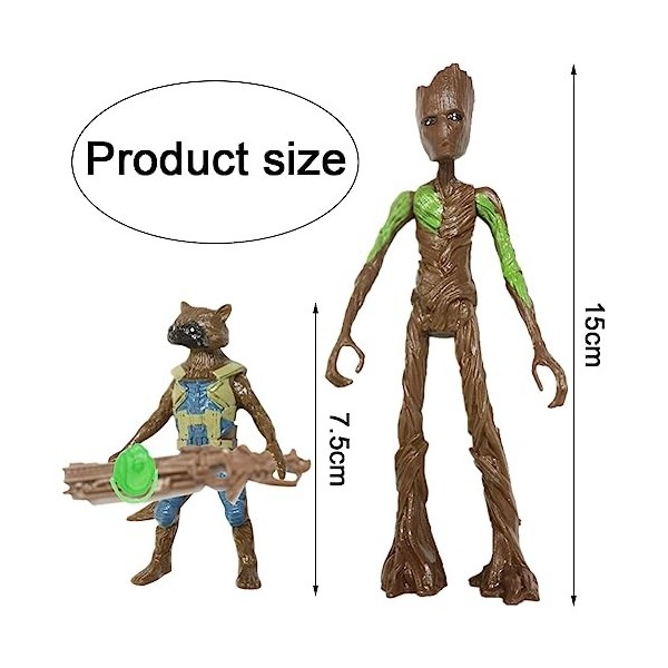 LGQHCE Holiday Baby Groot, Figurine Pop Groot, Guardians of The Galaxy Figurine daction du Film Classique pour Décoration de