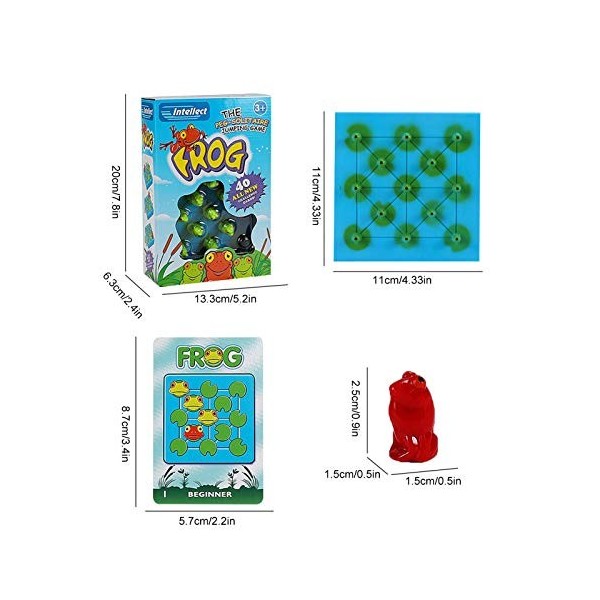Honeyboy logique Hoppers - Jeux logiques pour Enfants - Compétences pensée Critique grâce au Jeu Amusant Frog Hopper, Jouet d
