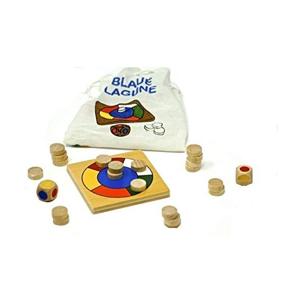 Mini jeu de société pour 2 joueurs, Dragon Blue Lagoon – Jeux éducatifs et jeux en bois pour enfants et adultes