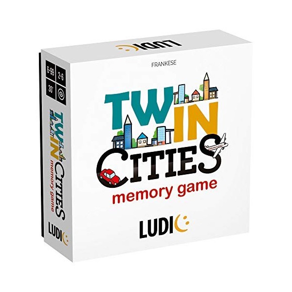 Ludic Twin Cities Jeu De Mémoire Mu27545 Jeu De Société pour La Famille pour 2-6 Joueurs Made in Italy